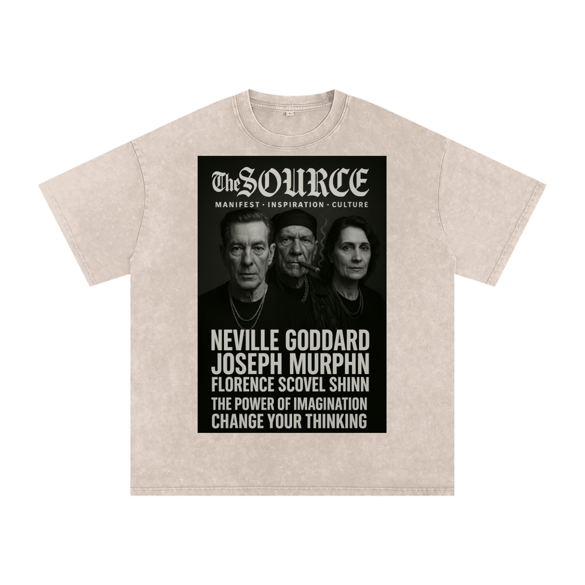 Source imagination Tour Acid Wash Oversize T-Shirt - 250 GSM image 0