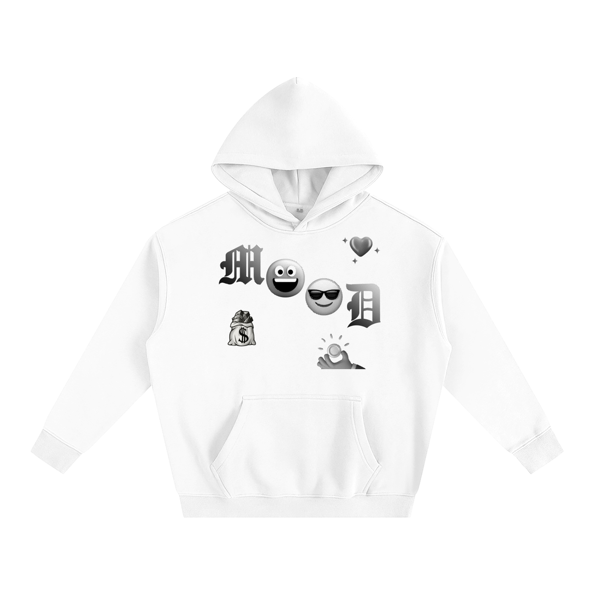 Emoji Mood Oversize Fleeced Hoodie image 8