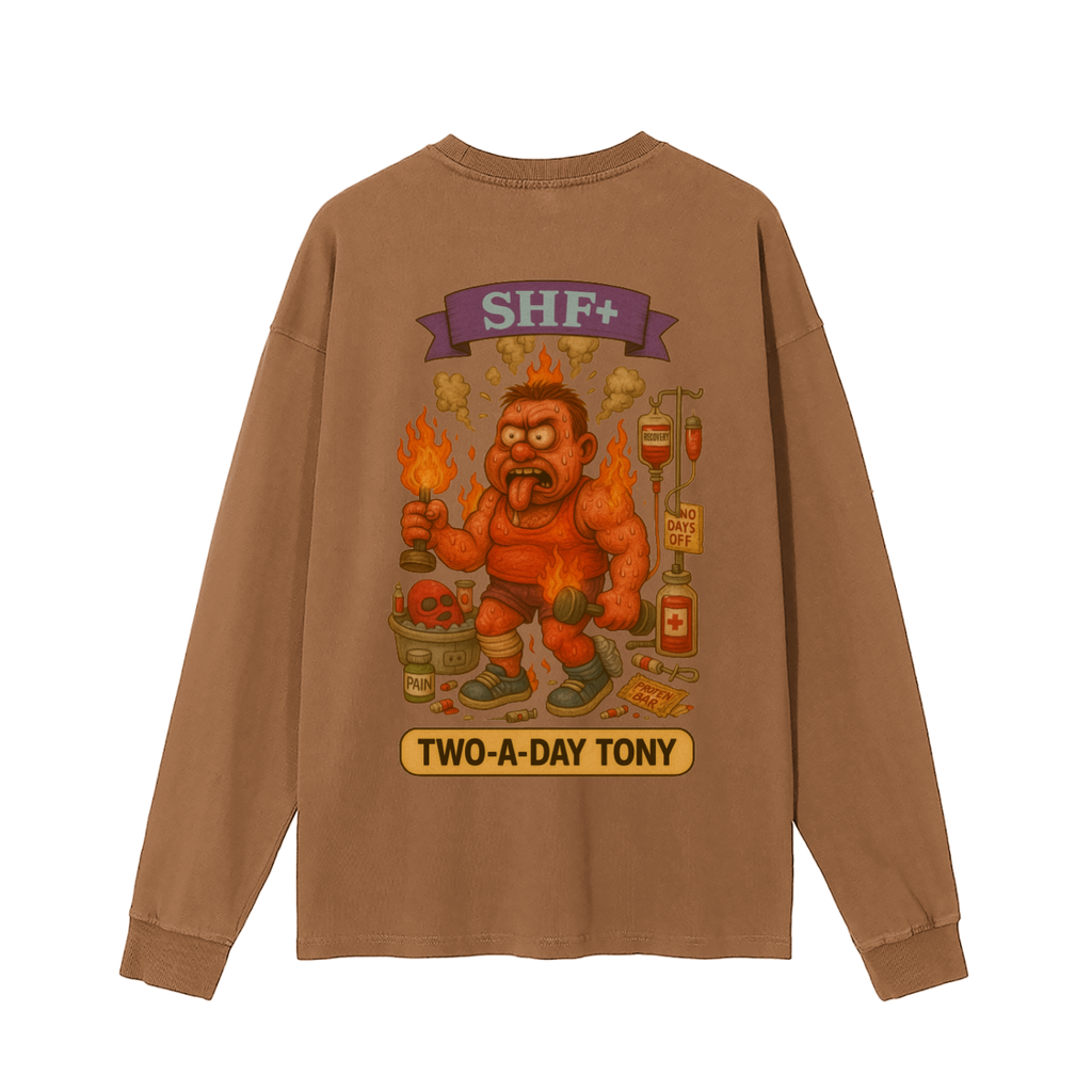 SHF+ Two a Day Tony Enzyme Washed Long Sleeve T-shirt image 9