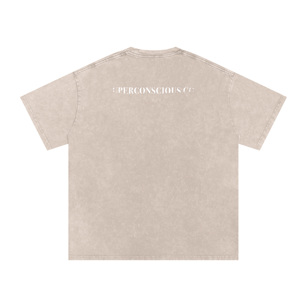 SuperConsciousCo. Logo Acid Wash Oversize T-Shirt - 250 GSM image 3