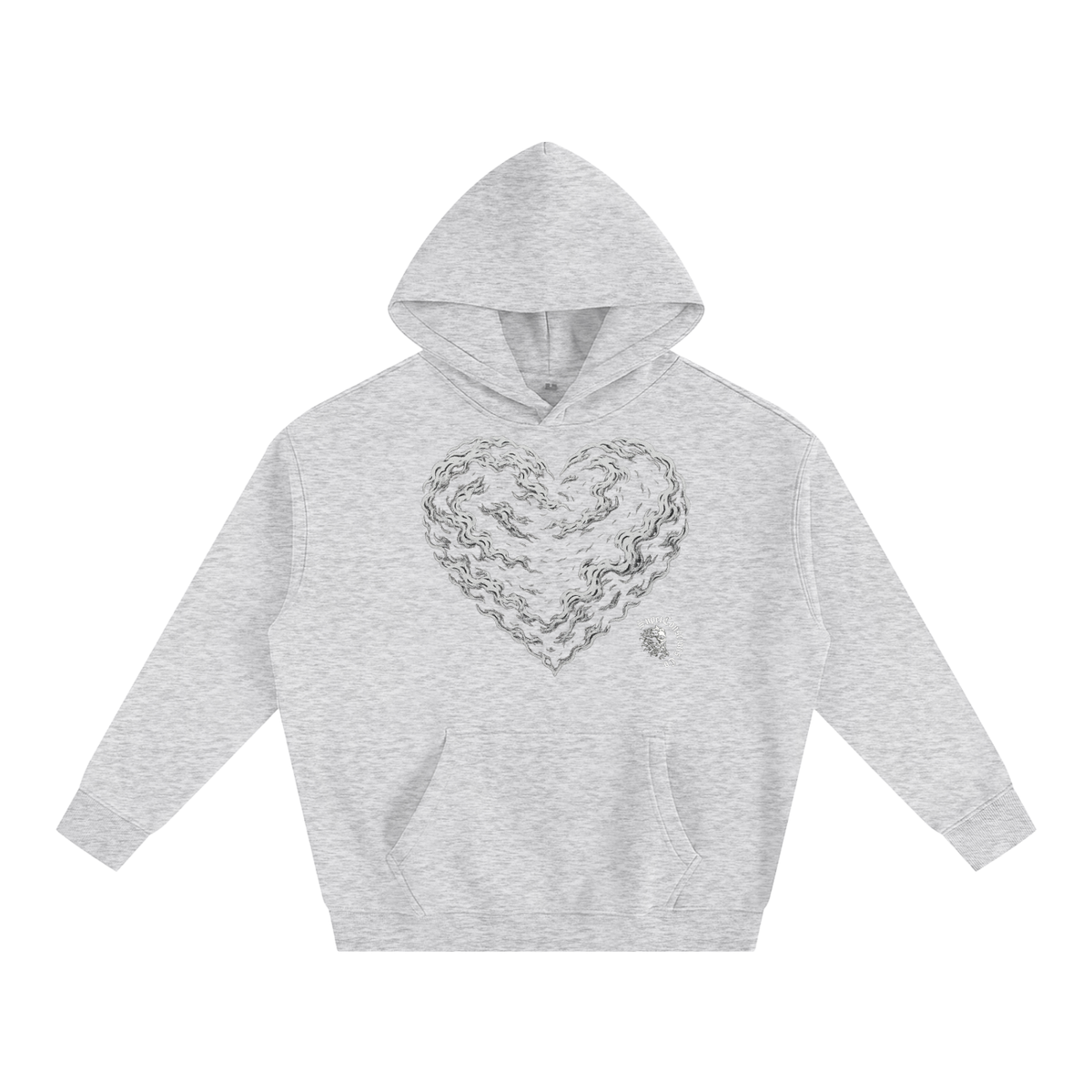 Hearts & 432Hz Oversize Fleeced Hoodie image 4