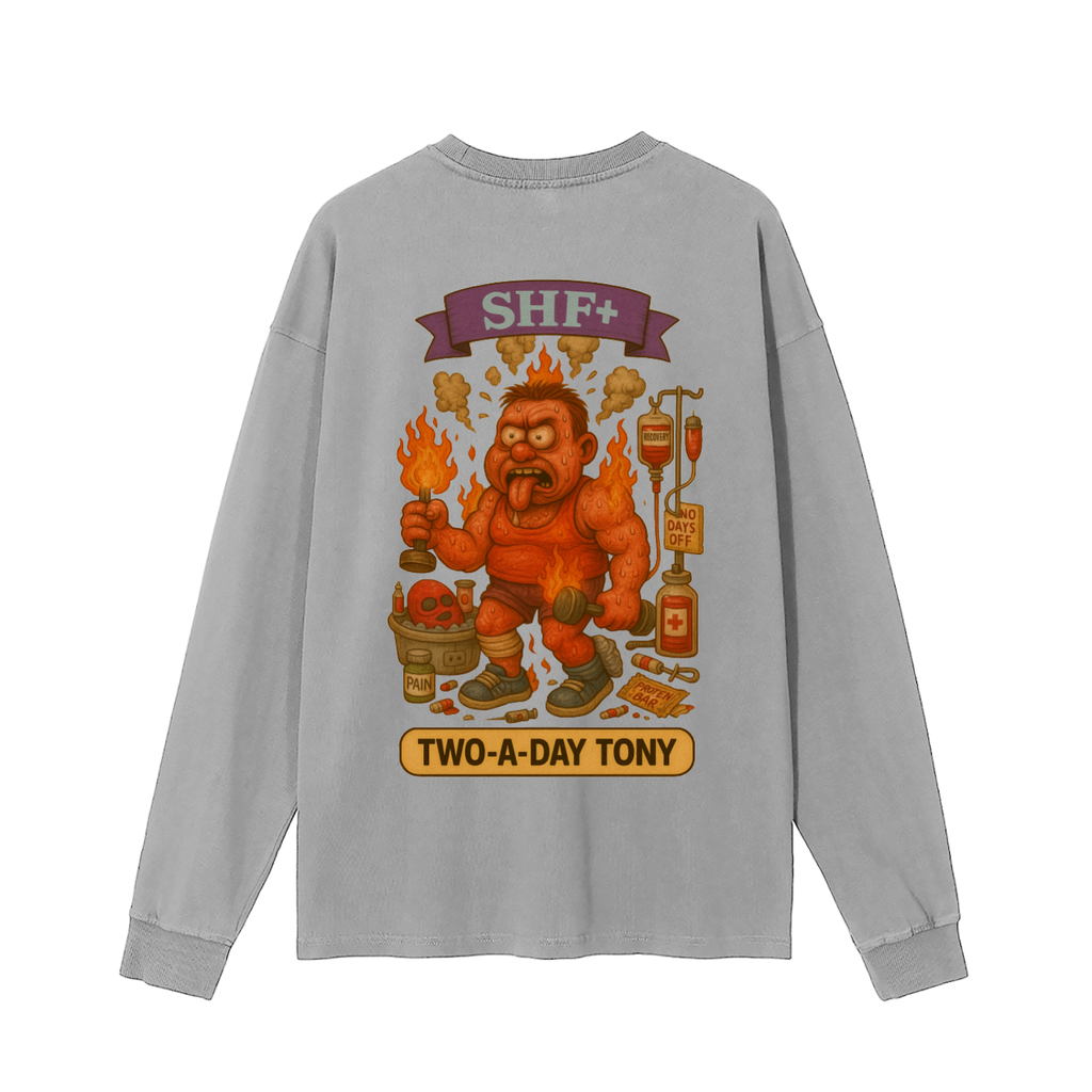 SHF+ Two a Day Tony Enzyme Washed Long Sleeve T-shirt image 1