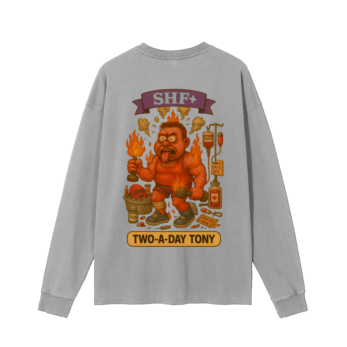SHF+ Two a Day Tony Enzyme Washed Long Sleeve T-shirt image 1