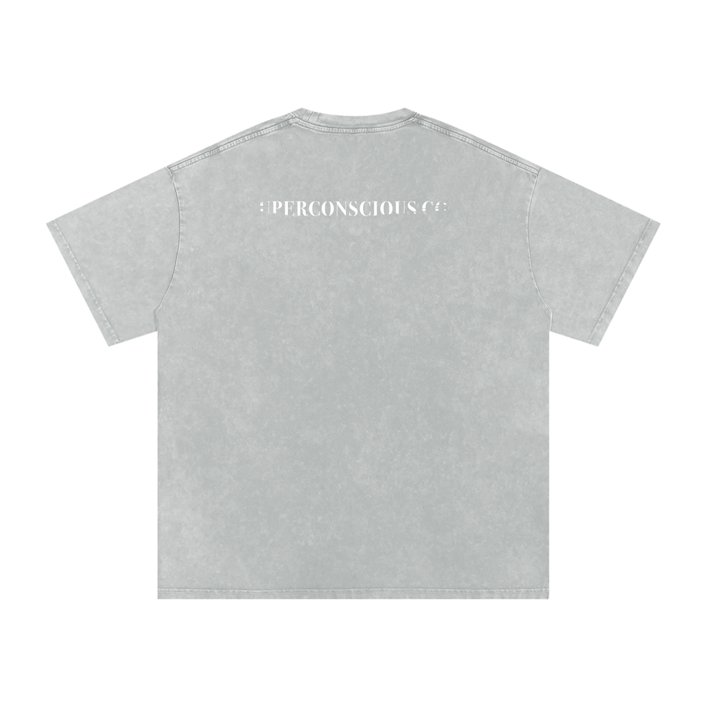 SuperConsciousCo. Logo Acid Wash Oversize T-Shirt - 250 GSM image 7