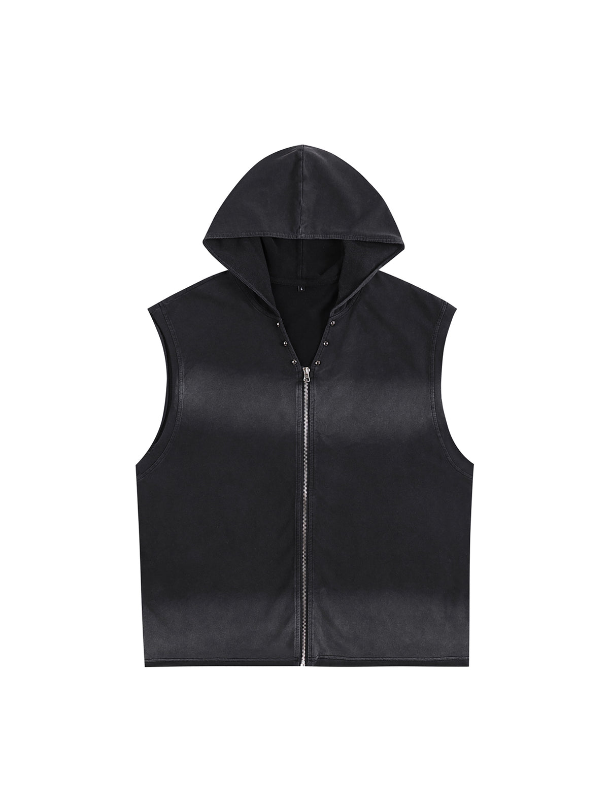 Vintage Washed Zip-Up Hooded Tank Top image 1