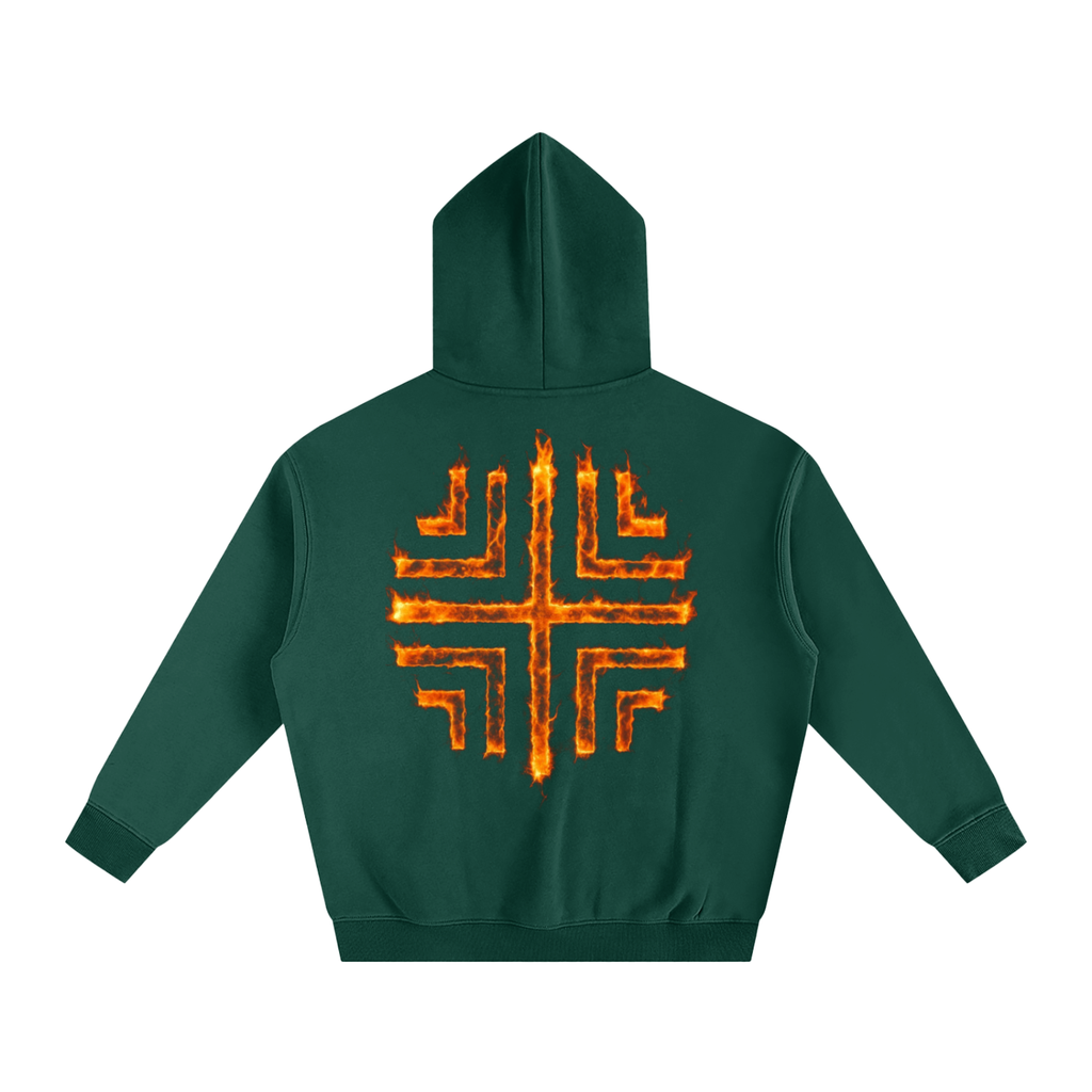 SHF+ On Fire Oversize Fleeced Hoodie image 8