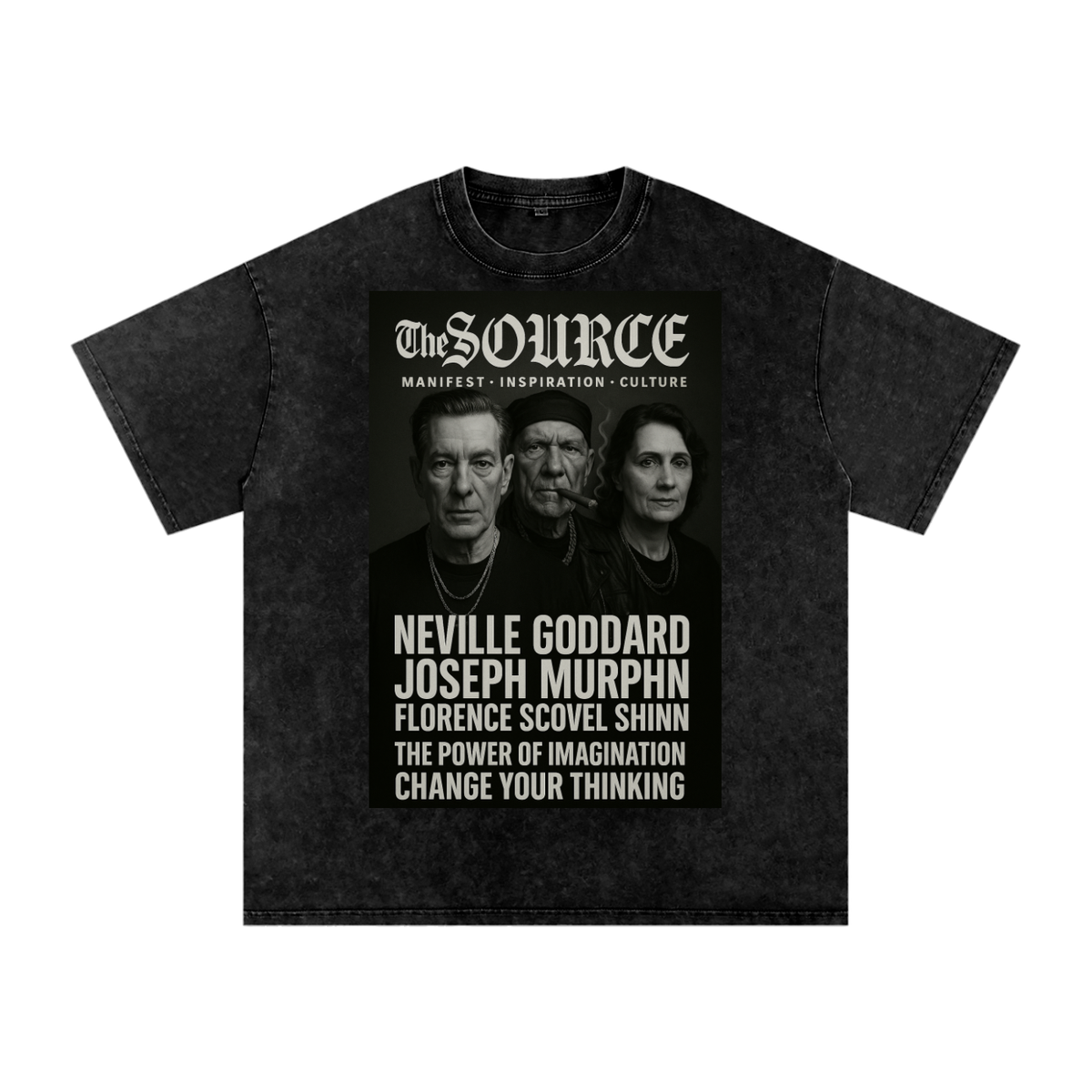 Source imagination Tour Acid Wash Oversize T-Shirt - 250 GSM image 4