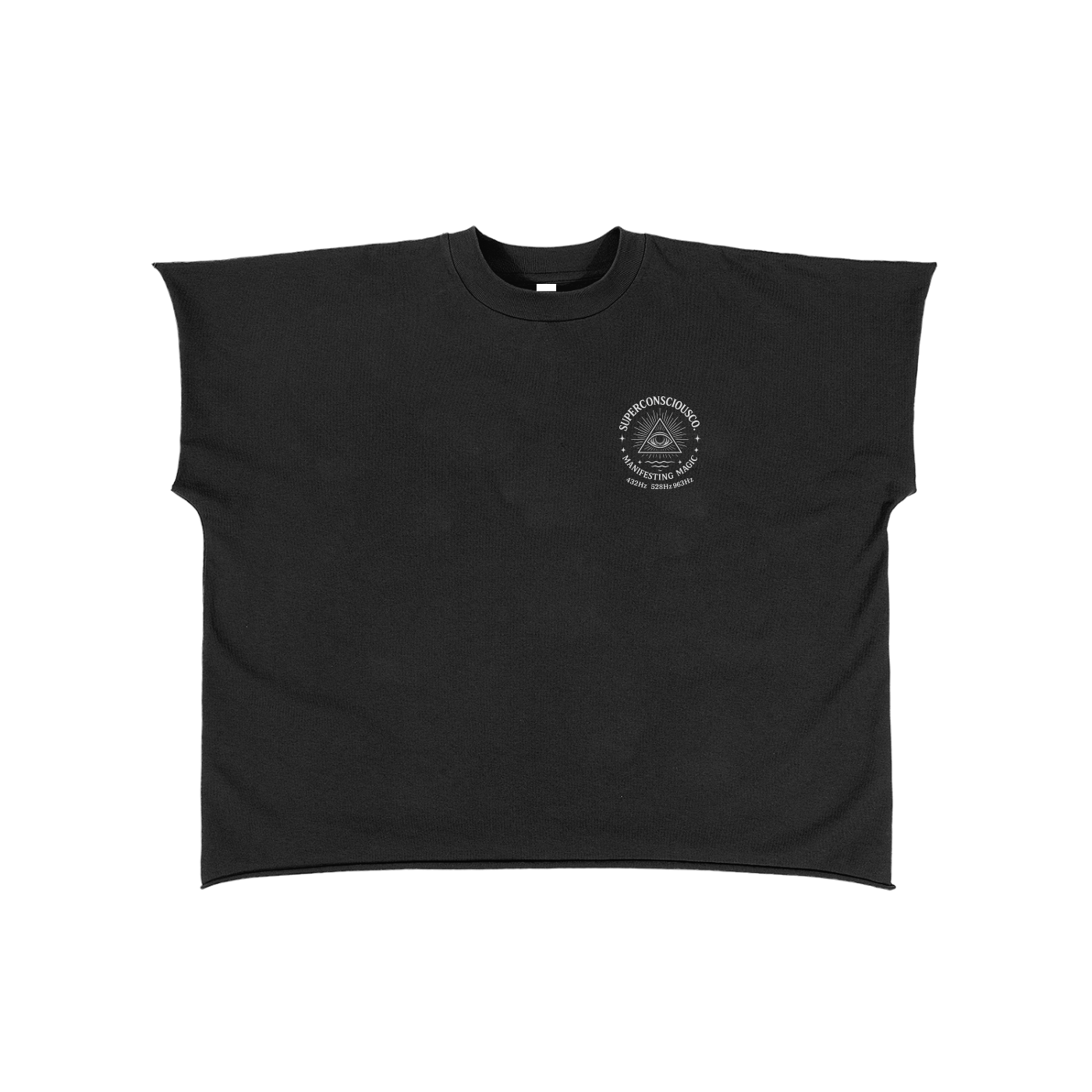 432  528 963 Hz Raw Edge Boxy Non-Shrink T-Shirt image 13
