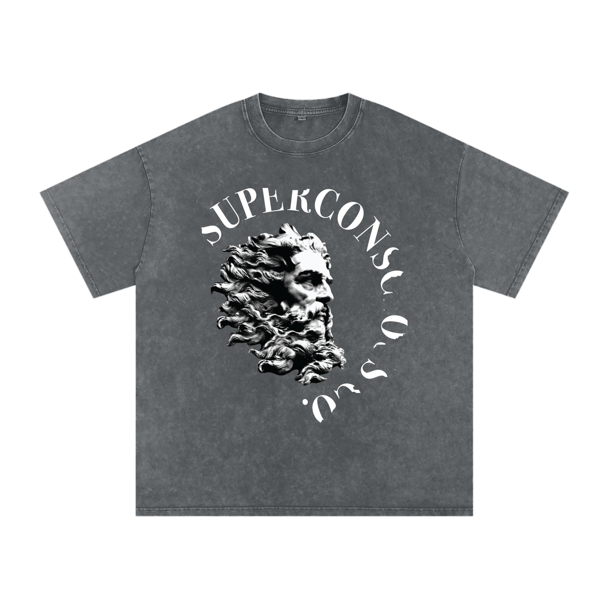 SuperConsciousCo. Logo Acid Wash Oversize T-Shirt - 250 GSM image 8