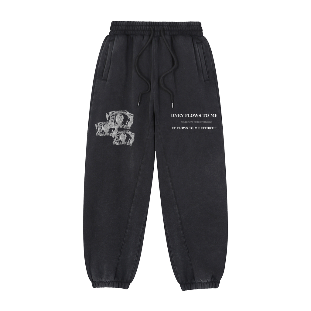 Money Flows To Me Fleeced Jogger Sweatpants image 0