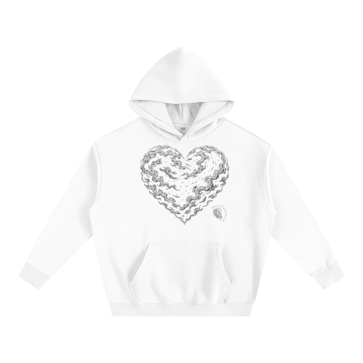 Hearts & 432Hz Oversize Fleeced Hoodie image 2