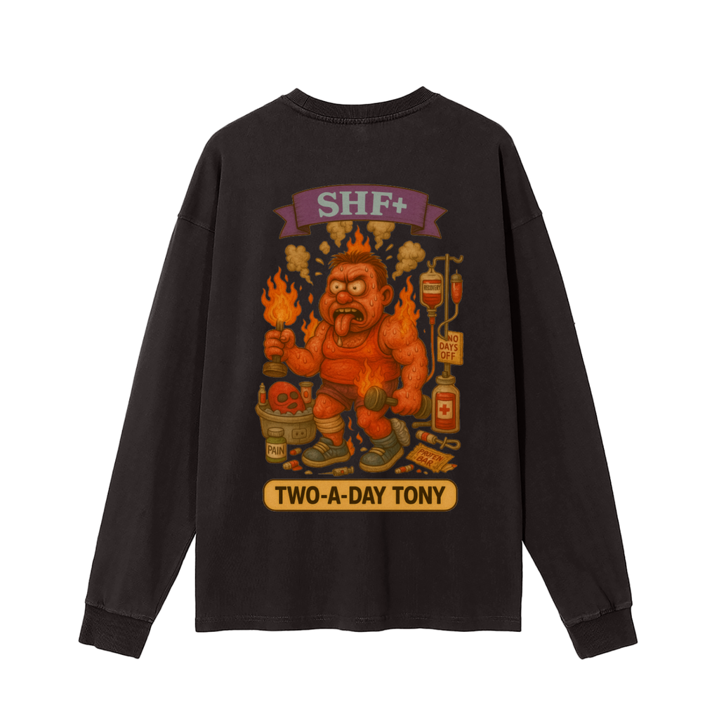 SHF+ Two a Day Tony Enzyme Washed Long Sleeve T-shirt image 8