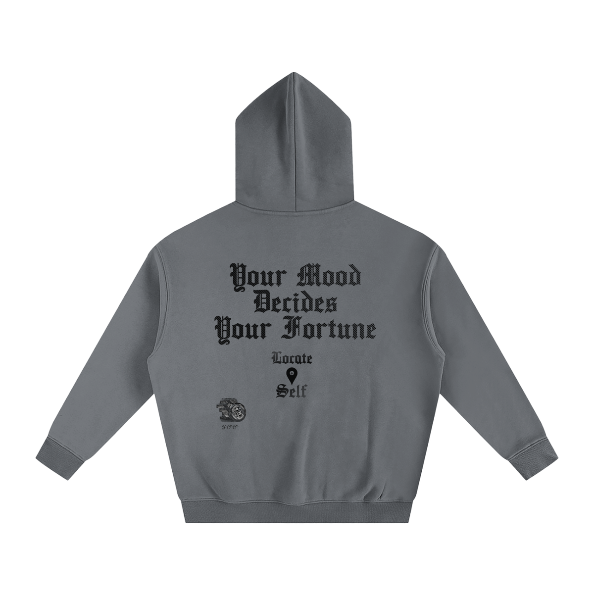 Emoji Mood Oversize Fleeced Hoodie image 12