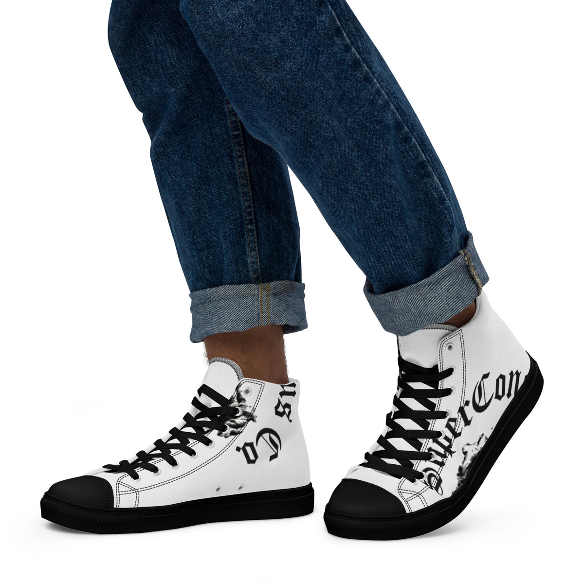 SuperConsciousCo. Men’s High Top Canvas Shoes image 0