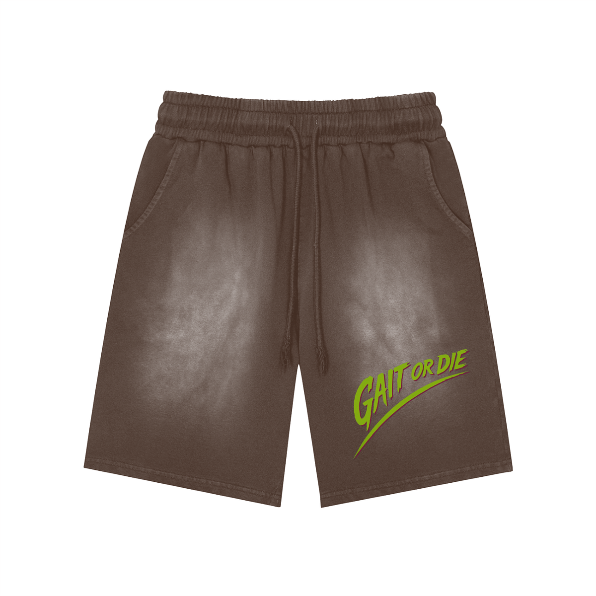 Gait or Die Patch Washed Shorts  - 360 GSM image 3