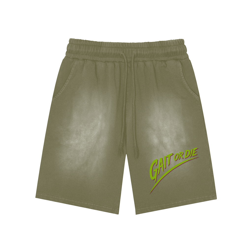 Gait or Die Patch Washed Shorts  - 360 GSM image 9