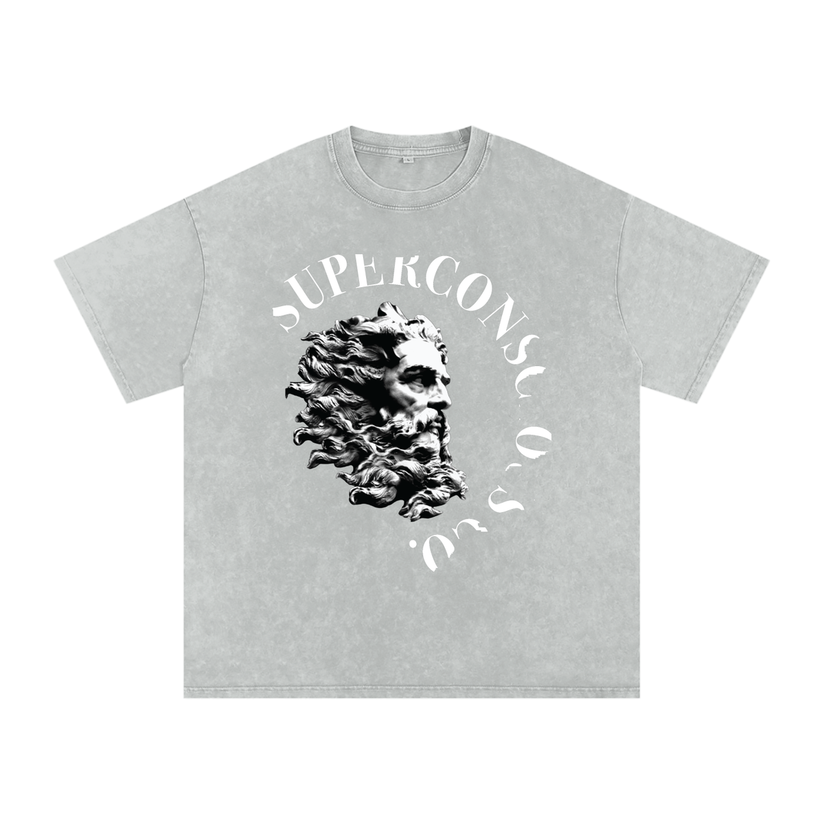 SuperConsciousCo. Logo Acid Wash Oversize T-Shirt - 250 GSM image 6