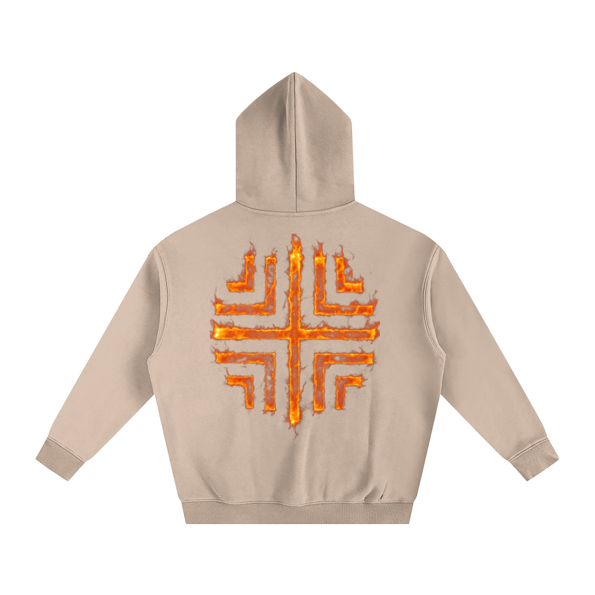SHF+ On Fire Oversize Fleeced Hoodie image 5
