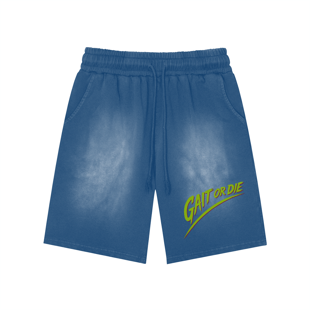 Gait or Die Patch Washed Shorts  - 360 GSM image 0