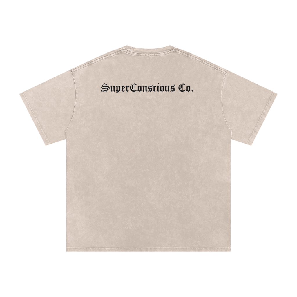 Source imagination Tour Acid Wash Oversize T-Shirt - 250 GSM image 1