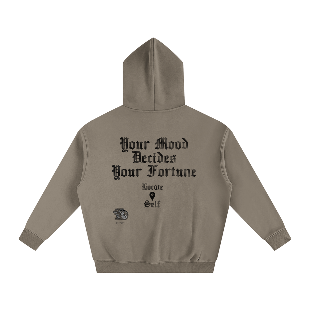Emoji Mood Oversize Fleeced Hoodie image 1