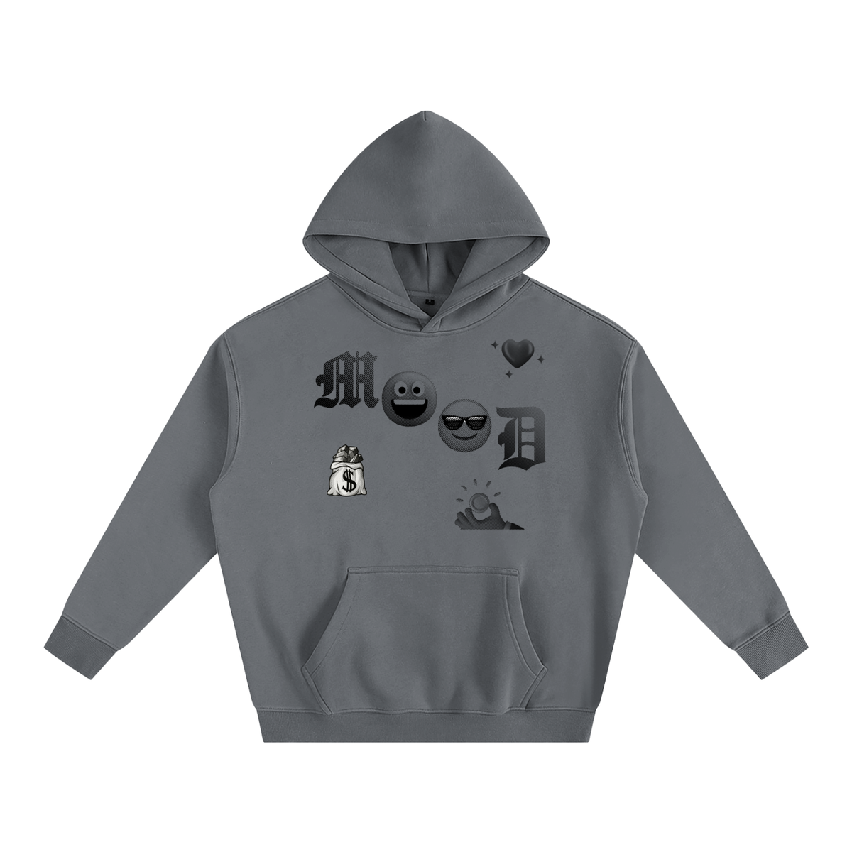Emoji Mood Oversize Fleeced Hoodie image 10