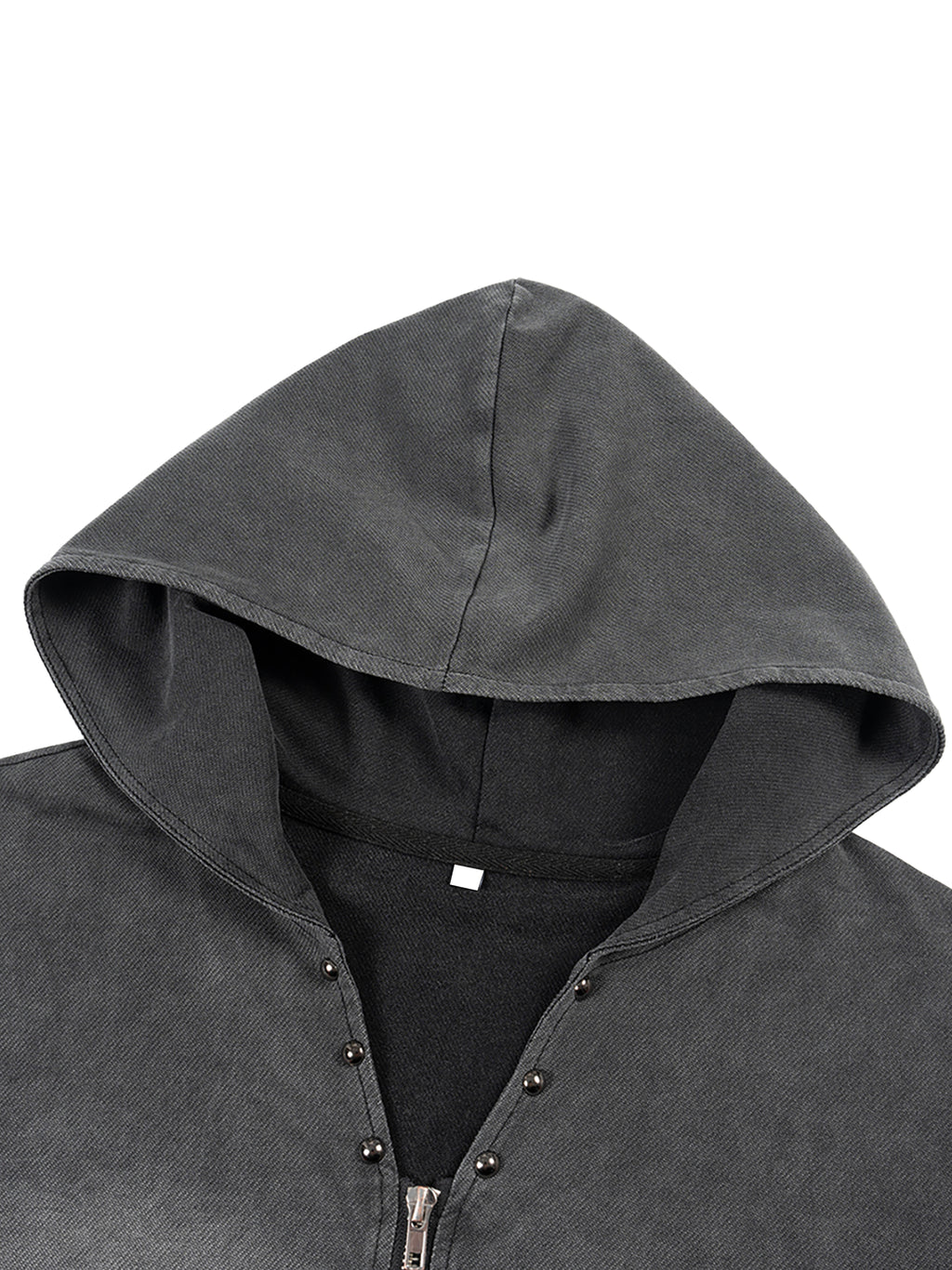 Vintage Washed Zip-Up Hooded Tank Top image 3