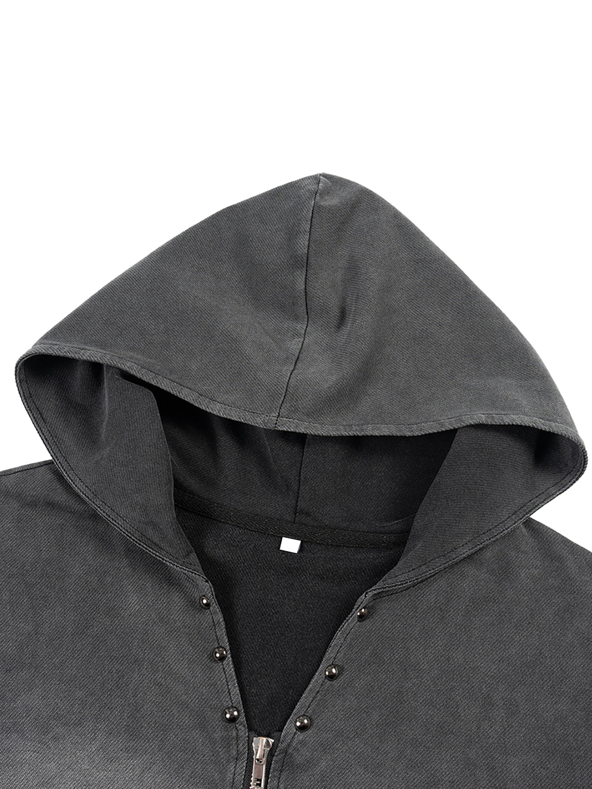 Vintage Washed Zip-Up Hooded Tank Top image 3