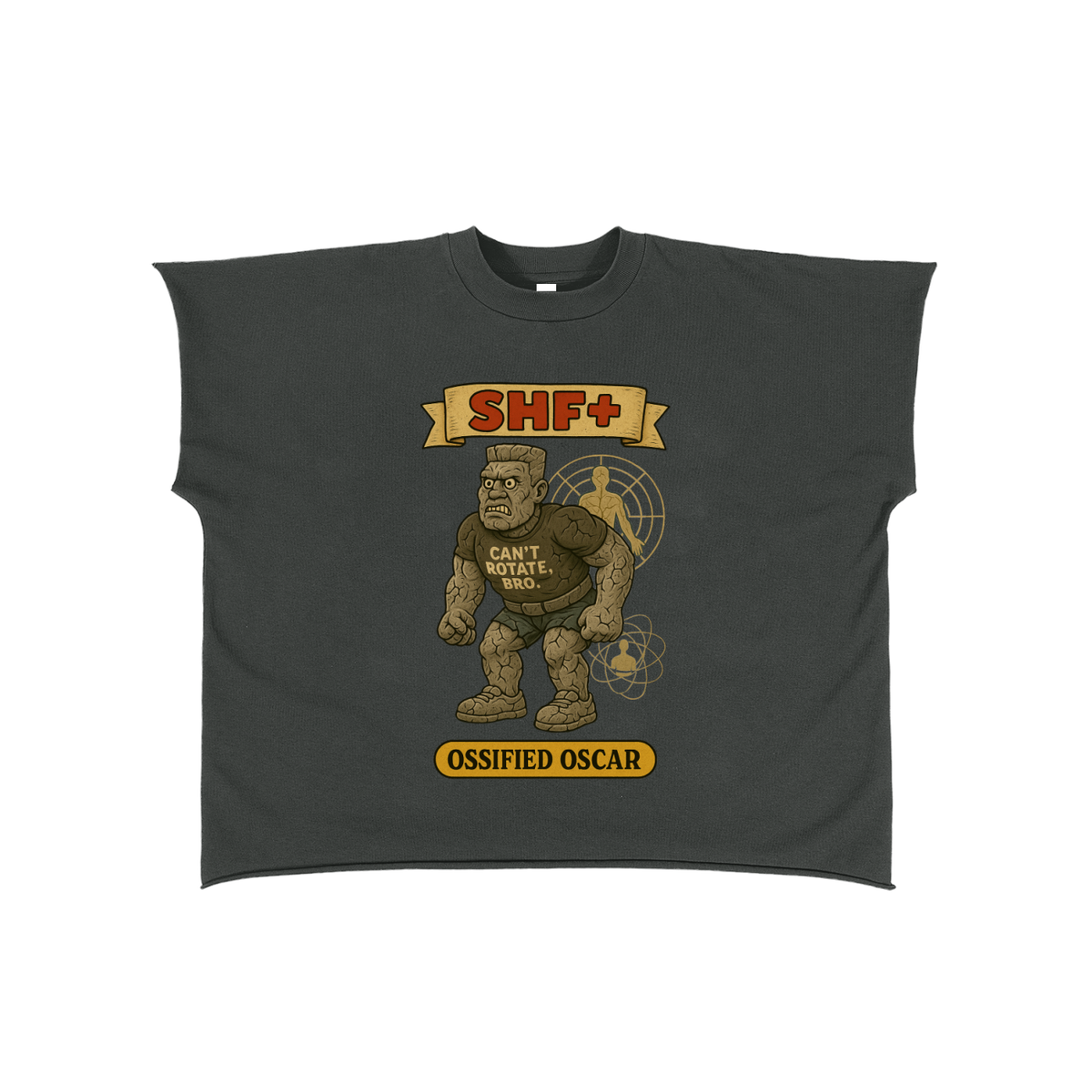 SHF+ Ossified Oscar Raw Edge Boxy Non-Shrink T-Shirt image 0