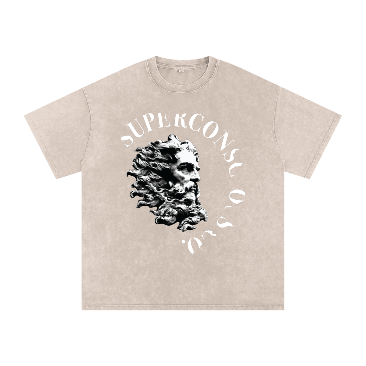 SuperConsciousCo. Logo Acid Wash Oversize T-Shirt - 250 GSM image 0