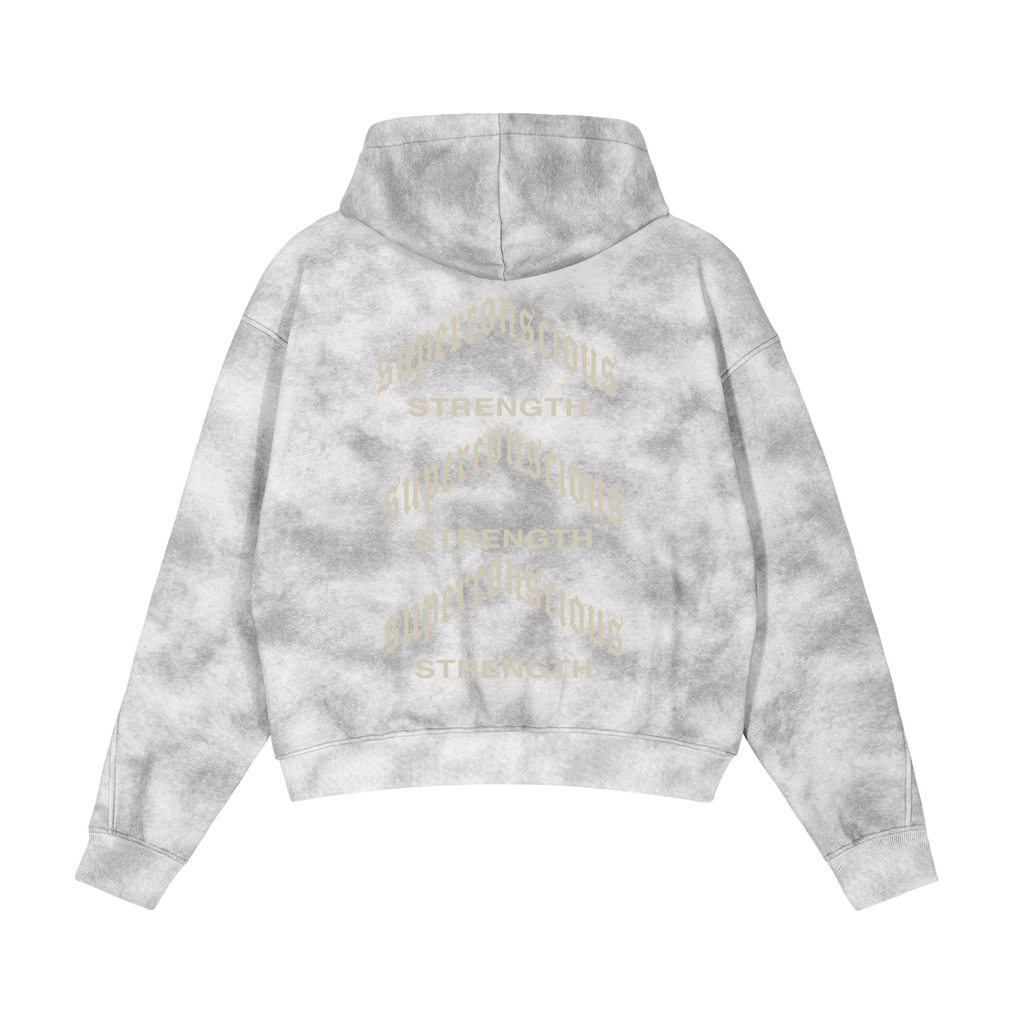 Mana Washed Boxy Zip-up Fleece Hoodie image 1