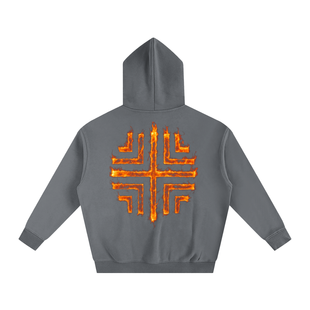 SHF+ On Fire Oversize Fleeced Hoodie image 7