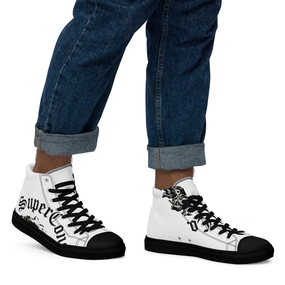 SuperConsciousCo. Men’s High Top Canvas Shoes image 5