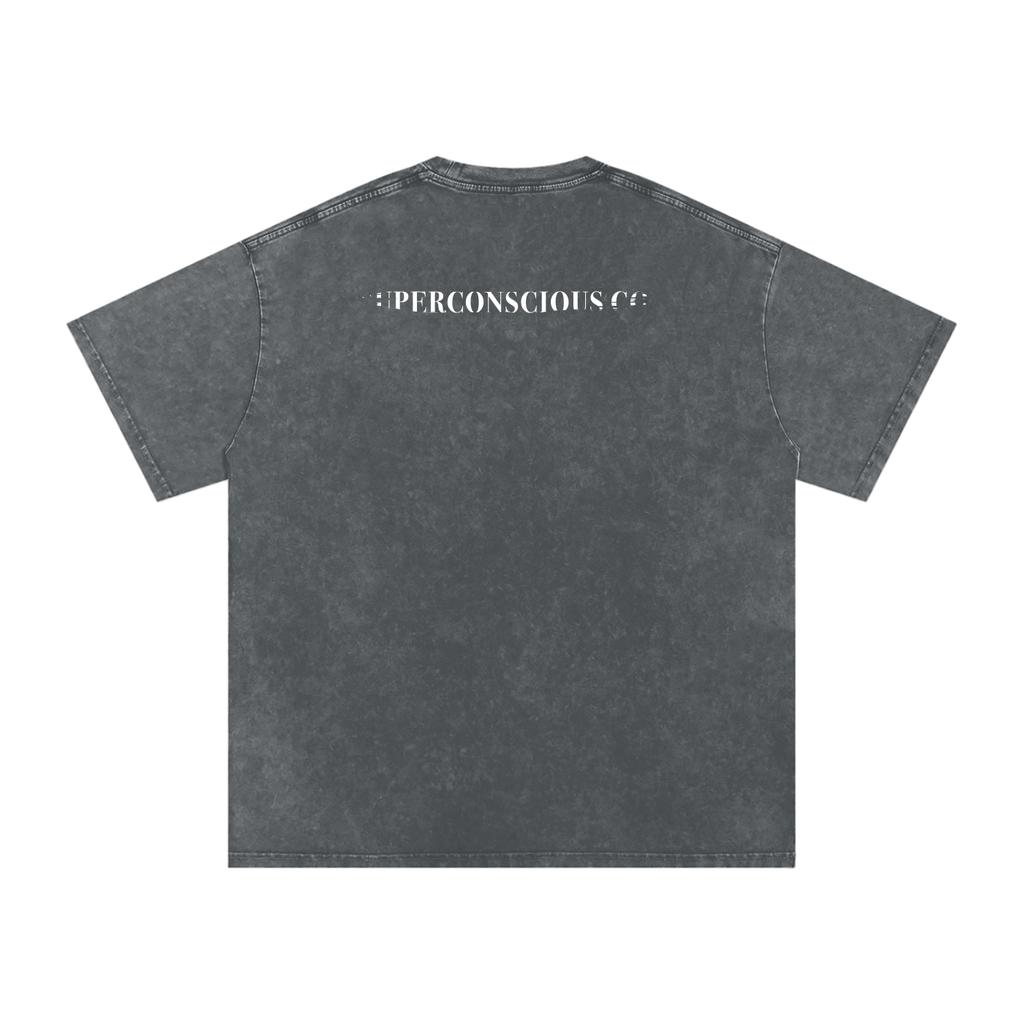 SuperConsciousCo. Logo Acid Wash Oversize T-Shirt - 250 GSM image 9