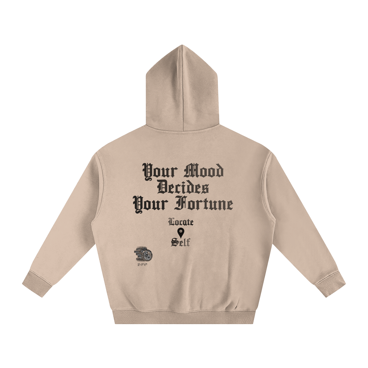 Emoji Mood Oversize Fleeced Hoodie image 3