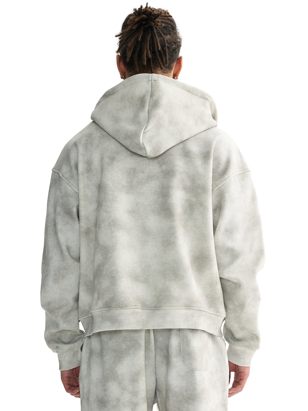 Mana Washed Boxy Zip-up Fleece Hoodie image 4