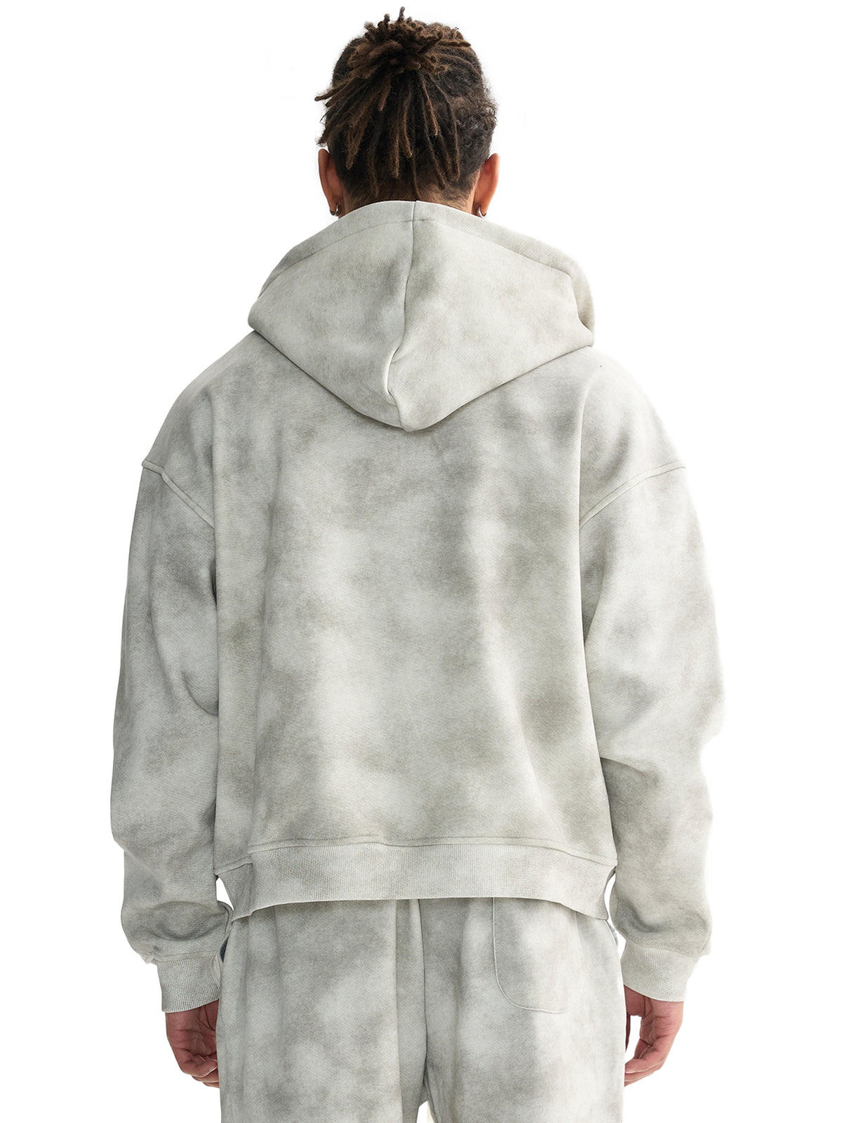 Mana Washed Boxy Zip-up Fleece Hoodie image 4