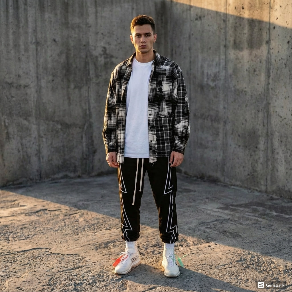 SuperConsciousCo. Flannel Black and White