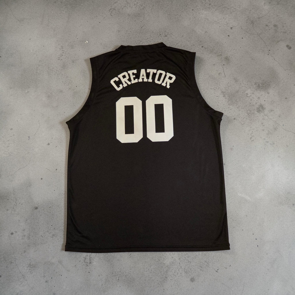 MAKERS BLACK/WHITE PRINT JERSEY