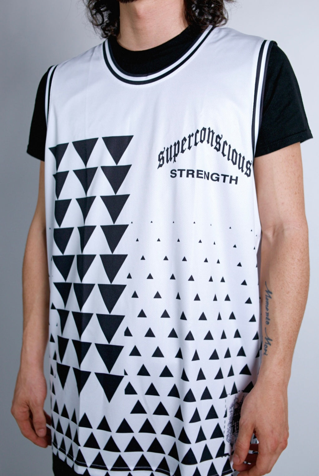 SCS WHITE/BLACK PRINT JERSEY