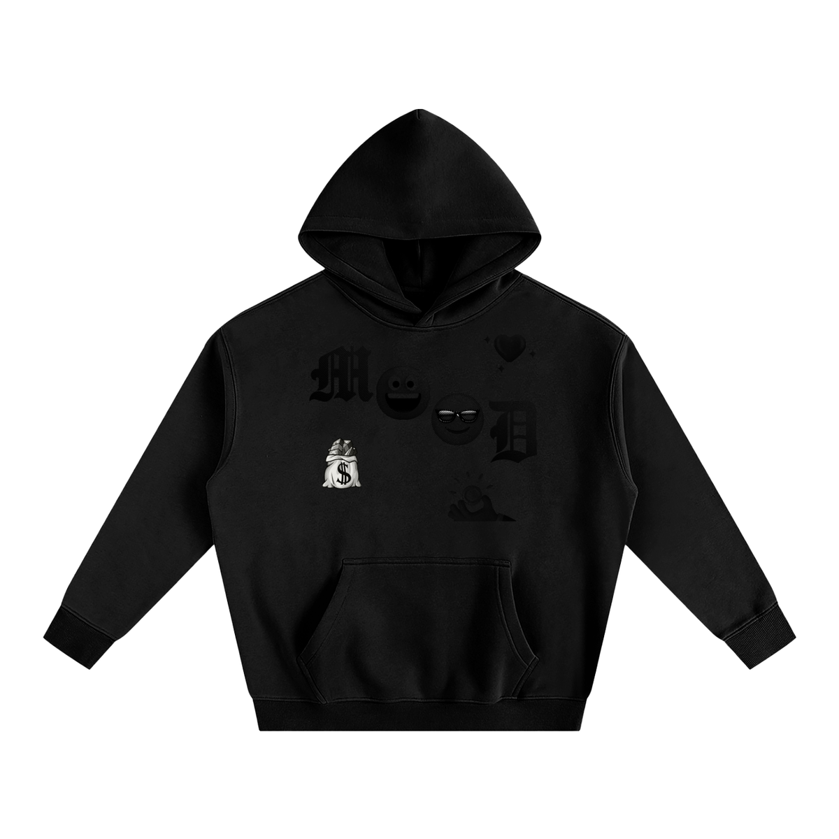 Emoji Mood Oversize Fleeced Hoodie image 4