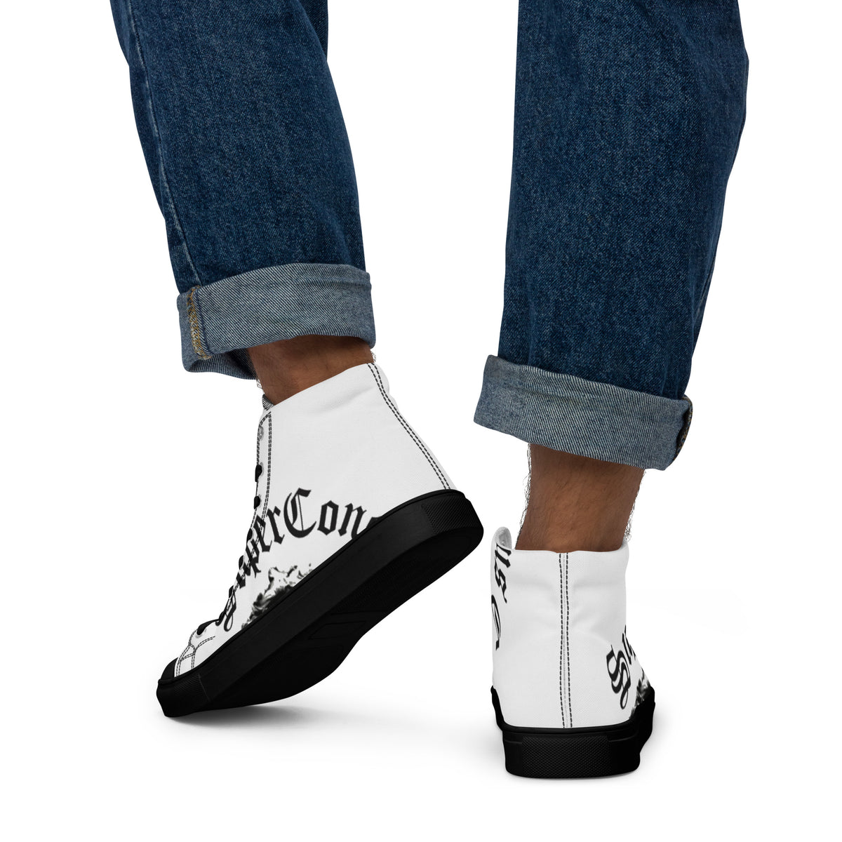 SuperConsciousCo. Men’s High Top Canvas Shoes image 6