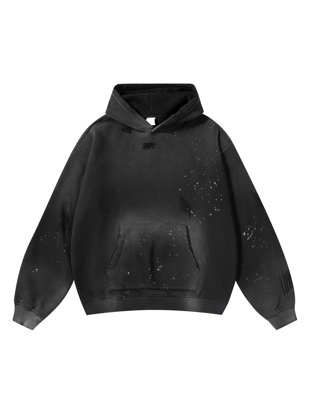 Vintage Wash Frayed Fleece Hoodie - 360 GSM image 3