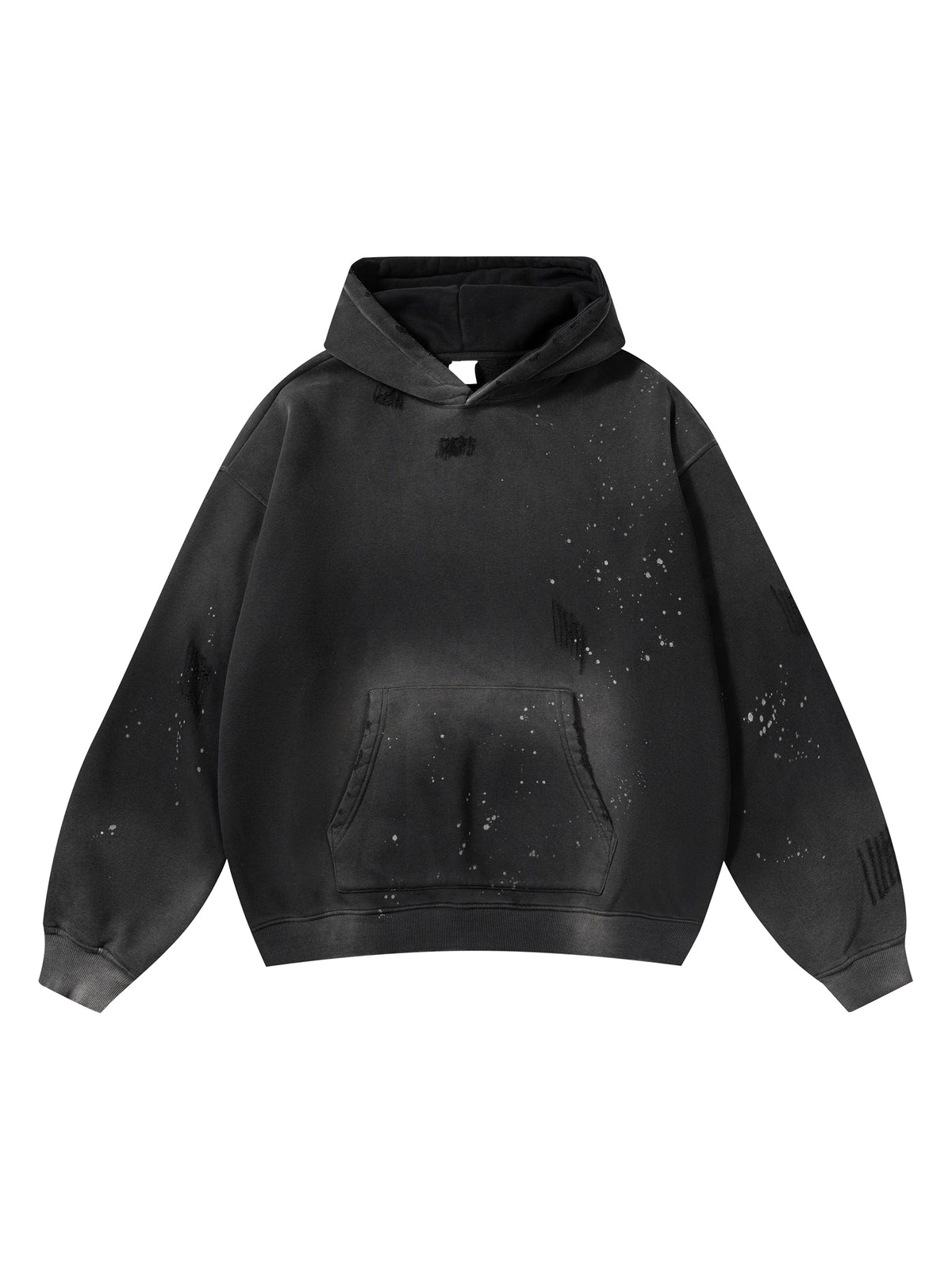 Vintage Wash Frayed Fleece Hoodie - 360 GSM image 3