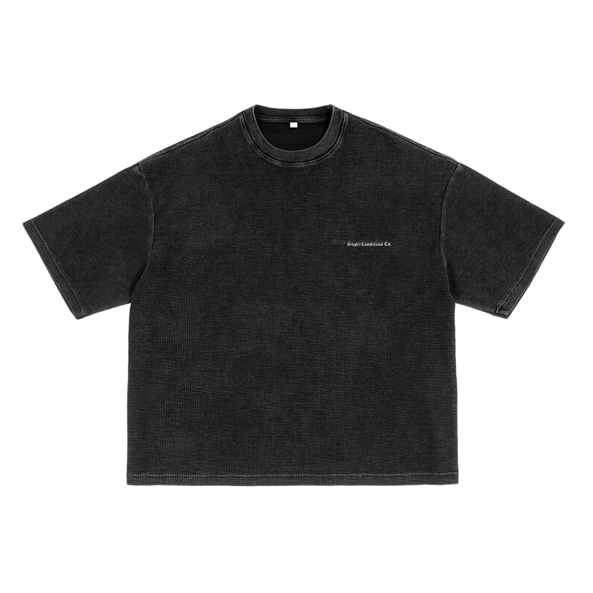 SuperConsciousCo. Waffle-Texture Washed Boxy T-Shirt image 0