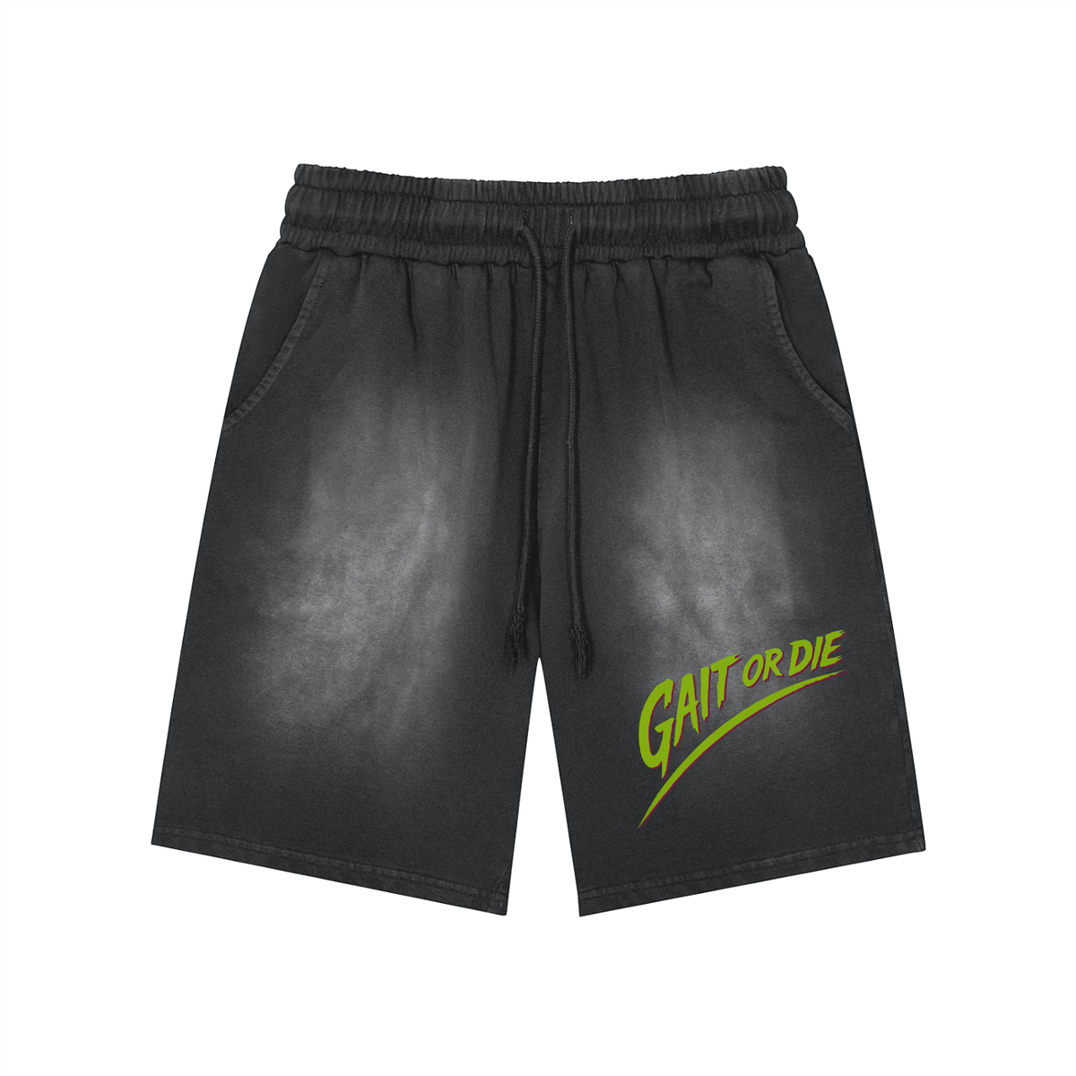 Gait or Die Patch Washed Shorts  - 360 GSM image 8
