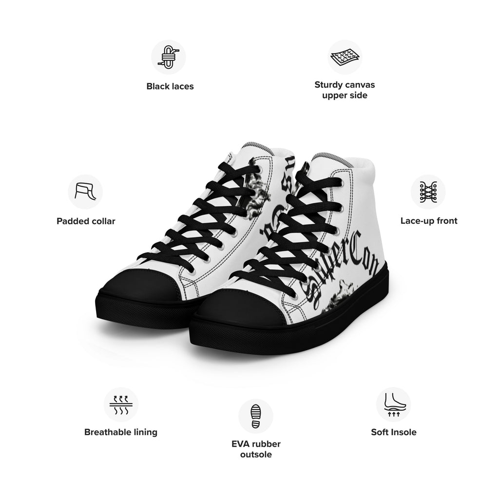 SuperConsciousCo. Men’s High Top Canvas Shoes image 3