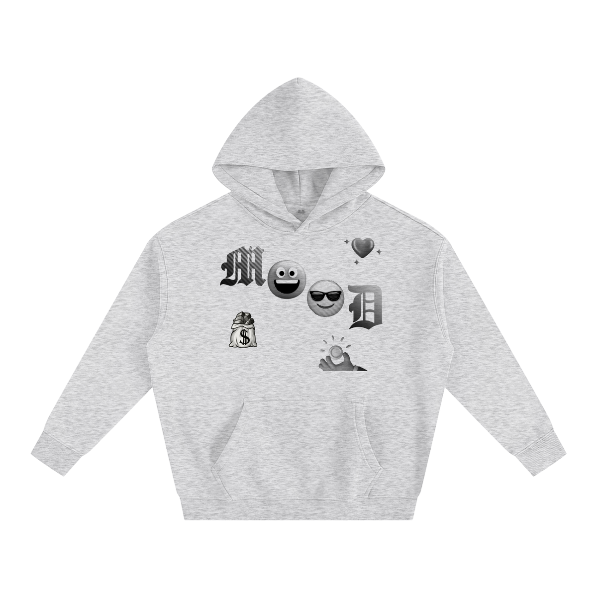 Emoji Mood Oversize Fleeced Hoodie image 6