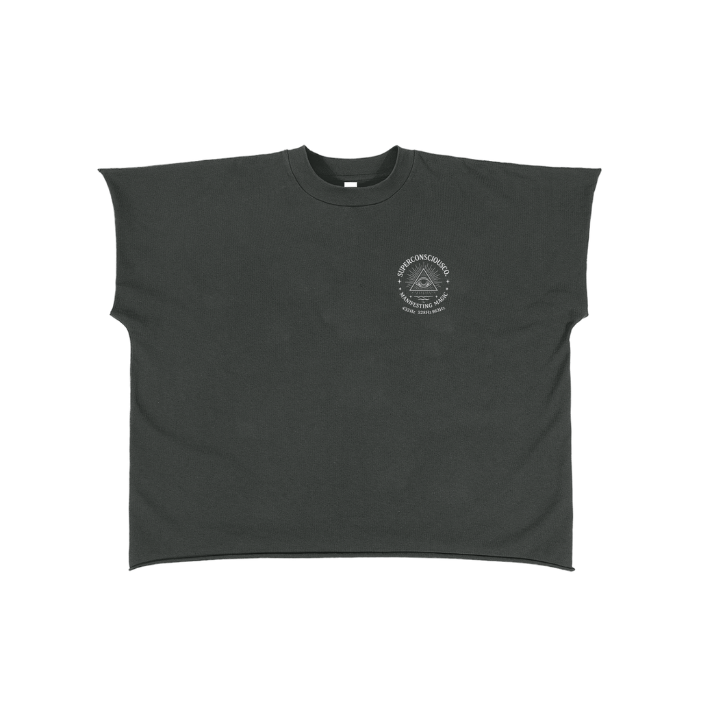 432  528 963 Hz Raw Edge Boxy Non-Shrink T-Shirt image 2