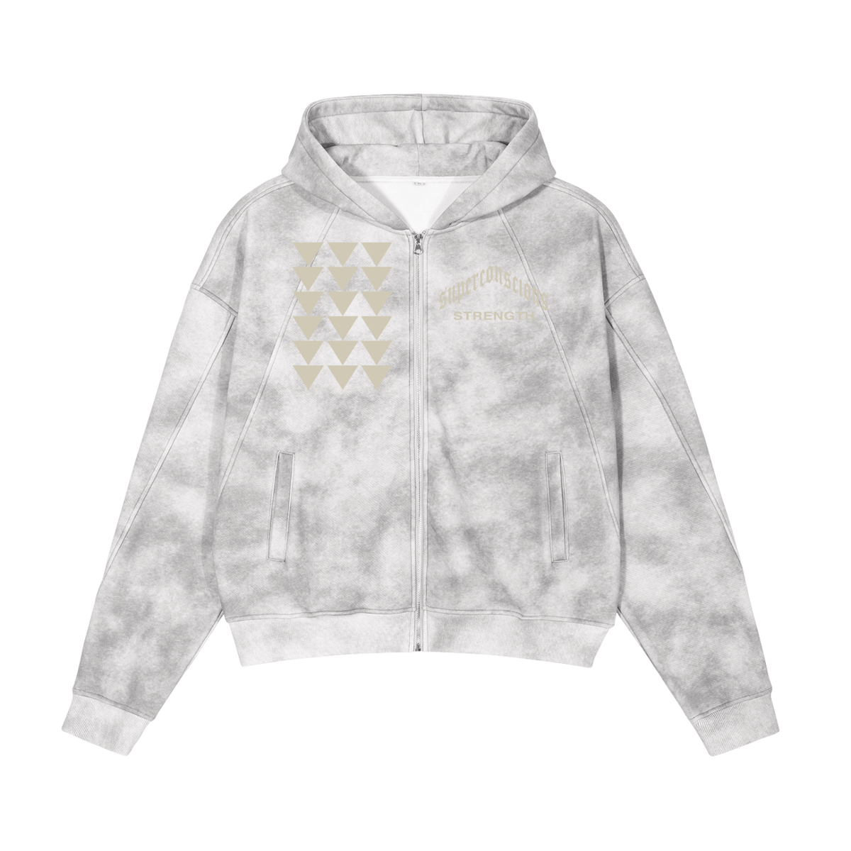 Mana Washed Boxy Zip-up Fleece Hoodie image 0